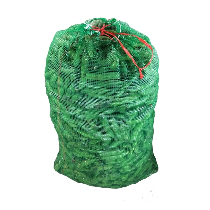 Eco Friendly China Wholesale Durable 5kg 10kg 50lb 25kg 30kg 50kg Leno Fruit Vegetable Plastic Packaging Drawstring Bean Onion Potato Cabbage PP Mesh Net Bag