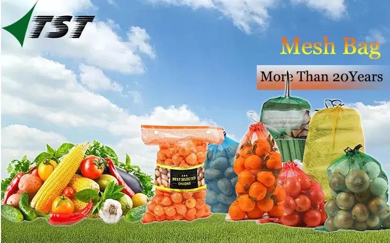 Wholesale Onion Potato Fruit Packaging Leno Net Bags PP Mesh Vegetables Bag